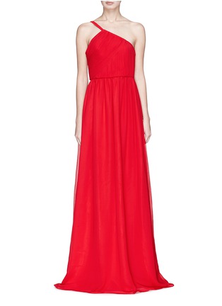Main View - Click To Enlarge - LANVIN - Pleated one-shoulder silk crepe dress