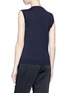 Back View - Click To Enlarge - LANVIN - Guipure lace keyhole front sleeveless wool knit top