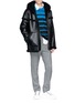 Figure View - Click To Enlarge - LANVIN - Dinosaur patch stripe wool sweater