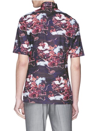 Back View - Click To Enlarge - LANVIN - Island print short sleeve shirt