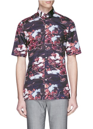 Main View - Click To Enlarge - LANVIN - Island print short sleeve shirt