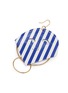 Detail View - Click To Enlarge - JW ANDERSON - Mismatched stripe moon face drop earrings