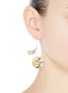 Figure View - Click To Enlarge - JW ANDERSON - Mismatched daisy leaf drop earrings