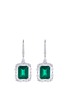 Main View - Click To Enlarge - LC COLLECTION JEWELLERY - Diamond emerald 18k white gold drop earrings