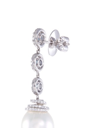 Detail View - Click To Enlarge - LC COLLECTION JEWELLERY - Diamond alexandrite pearl circular drop earrings