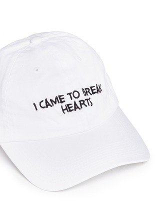Detail View - Click To Enlarge - NASASEASONS - 'I Came To Break Hearts' embroidered baseball cap