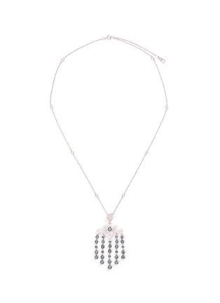 Main View - Click To Enlarge - LC COLLECTION JEWELLERY - Diamond alexandrite 18k white gold fringe pendant necklace