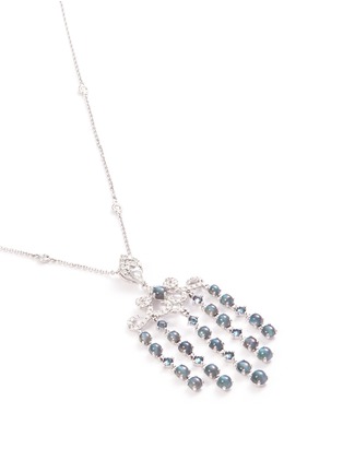 Figure View - Click To Enlarge - LC COLLECTION JEWELLERY - Diamond alexandrite 18k white gold fringe pendant necklace