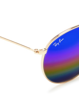 Detail View - Click To Enlarge - RAY-BAN - 'RB3447' round metal mirror sunglasses