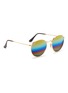 Figure View - Click To Enlarge - RAY-BAN - 'RB3447' round metal mirror sunglasses