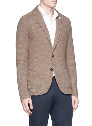 Front View - Click To Enlarge - LARDINI - Knit soft blazer