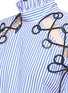 Detail View - Click To Enlarge - ELLERY - 'Rail Road' lace-up stripe seersucker top