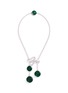 Main View - Click To Enlarge - LC COLLECTION JADE - Diamond jade 18k white gold disc necklace