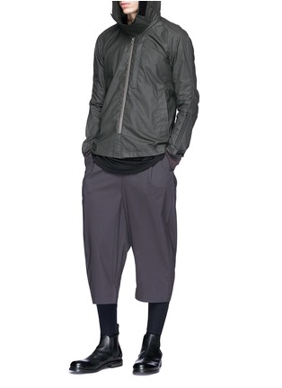 Figure View - Click To Enlarge - DEVOA - Layered cuff silk jogging pants