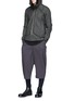 Figure View - Click To Enlarge - DEVOA - Layered cuff silk jogging pants