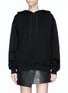 Main View - Click To Enlarge - BEN TAVERNITI UNRAVEL PROJECT  - Zip back oversized hoodie