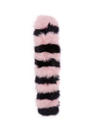 Detail View - Click To Enlarge - 73115 - Stripe fox fur collar