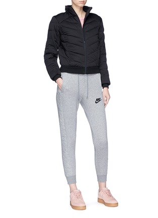 Figure View - Click To Enlarge - NIKE - Quilted outseam slim fit sweatpants