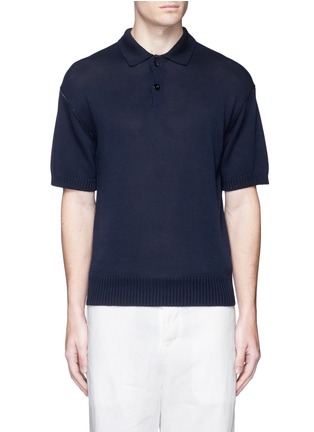 Main View - Click To Enlarge - TOMORROWLAND - Cotton knit polo shirt