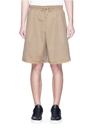 Main View - Click To Enlarge - FENG CHEN WANG - Zip outseam twill shorts
