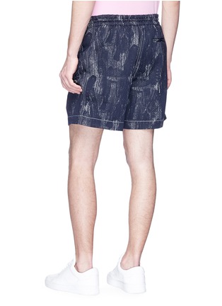 Back View - Click To Enlarge - FENG CHEN WANG - Graphic jacquard twill shorts