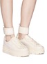 Figure View - Click To Enlarge - PUMA - Anklelet leather platform sneakers
