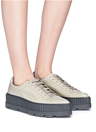 Figure View - Click To Enlarge - PUMA - Patent leather platform sneakers