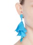 Figure View - Click To Enlarge - OSCAR DE LA RENTA - 'Impatiens' large petal drop clip earrings