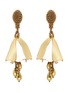 Main View - Click To Enlarge - OSCAR DE LA RENTA - 'Impatiens' mini metallic petal beaded drop clip earrings