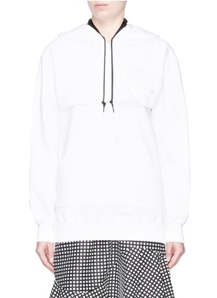 Main View - Click To Enlarge - 72951 - 'Love' print detachable hoodie overlay sleeveless sweatshirt