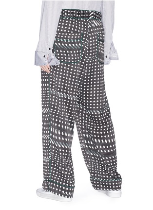Back View - Click To Enlarge - 72951 - Dot print wide leg pyjama pants