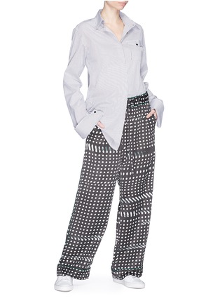 Figure View - Click To Enlarge - 72951 - Dot print wide leg pyjama pants