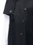 Detail View - Click To Enlarge - 72951 - Safety pin belted sleeveless twill trench coat