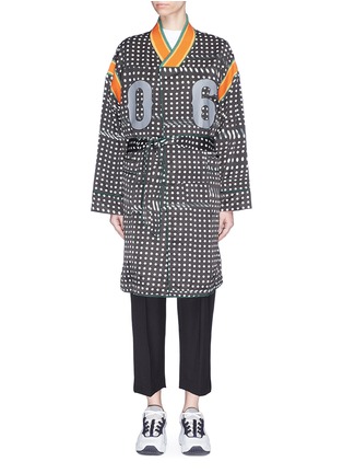 Main View - Click To Enlarge - 72951 - Belted number dot print robe jacket