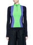 Main View - Click To Enlarge - EMILIO PUCCI - Contrast stripe zip front sweater