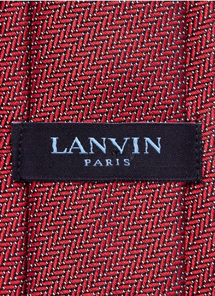 Detail View - Click To Enlarge - LANVIN - Silk herringbone tie