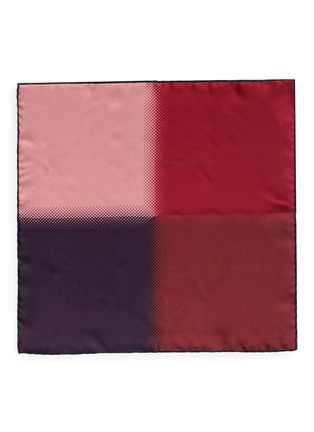 Detail View - Click To Enlarge - LANVIN - Colourblock gradient dot print silk pocket square