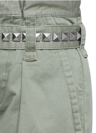 Detail View - Click To Enlarge - MARC JACOBS - Sequin embroidered patch belted cargo shorts