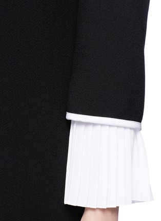 Detail View - Click To Enlarge - VICTORIA, VICTORIA BECKHAM - Pleated cuff wool shift dress