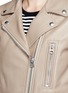Detail View - Click To Enlarge - ACNE STUDIOS - 'Mock' biker jacket in lambskin leather