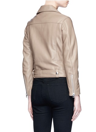 Back View - Click To Enlarge - ACNE STUDIOS - 'Mock' biker jacket in lambskin leather