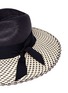 Detail View - Click To Enlarge - SENSI STUDIO - Twist ribbon colourblock panama straw hat