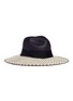 Main View - Click To Enlarge - SENSI STUDIO - Twist ribbon colourblock panama straw hat