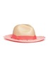 Main View - Click To Enlarge - SENSI STUDIO - Twist ribbon colourblock panama straw hat