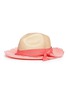 Figure View - Click To Enlarge - SENSI STUDIO - Twist ribbon colourblock panama straw hat