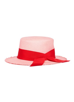 Figure View - Click To Enlarge - SENSI STUDIO - Ribbon panama straw hat