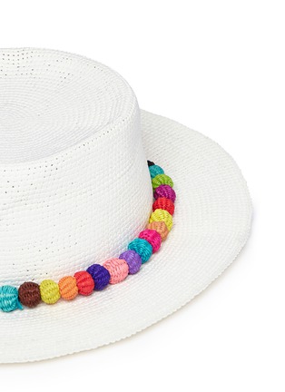 Detail View - Click To Enlarge - SENSI STUDIO - 'Hippie Andes' pompom panama straw hat