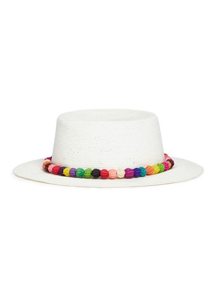 Figure View - Click To Enlarge - SENSI STUDIO - 'Hippie Andes' pompom panama straw hat
