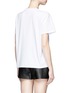 Back View - Click To Enlarge - EMILIO PUCCI - Logo embroidered cotton T-shirt