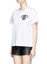 Front View - Click To Enlarge - EMILIO PUCCI - Logo embroidered cotton T-shirt